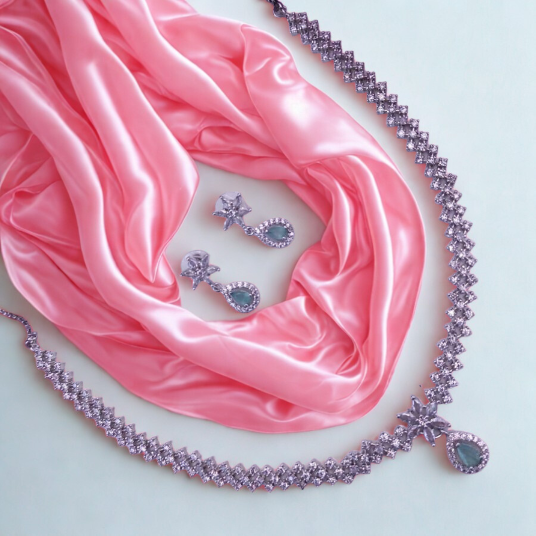 ElegantAmericanDiamondNecklaceSet-MINT-ADNeck9490