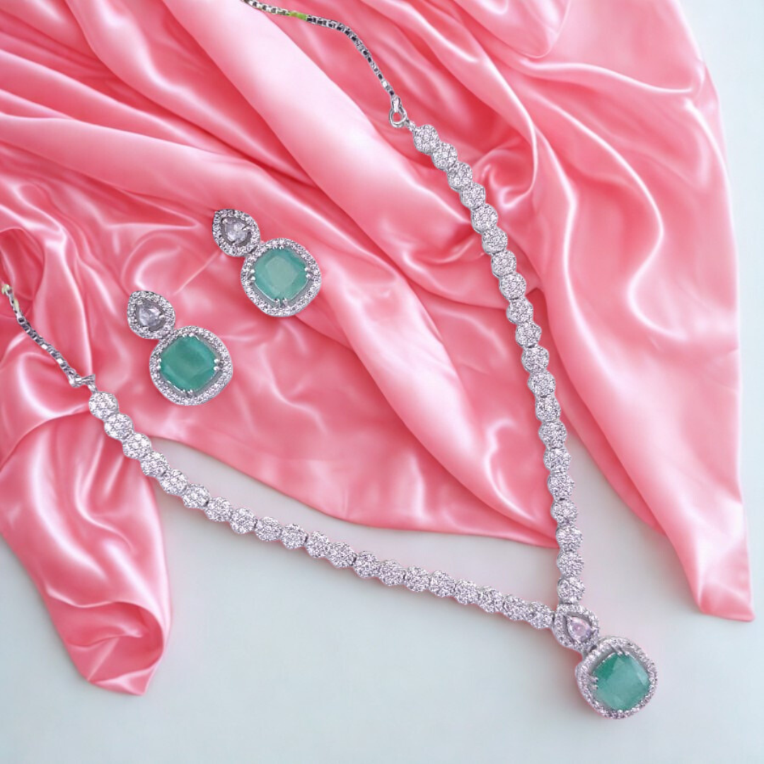 ElegantCushion-CutStoneNecklace_EarringSet-MINT-ADNeck9475