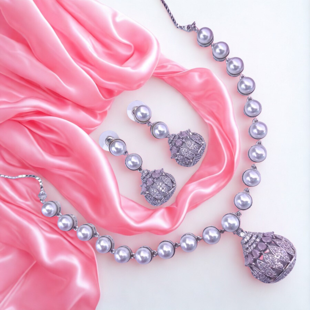 ElegantPearl_CZPendantNecklaceSet-PINK-ADNeck9484
