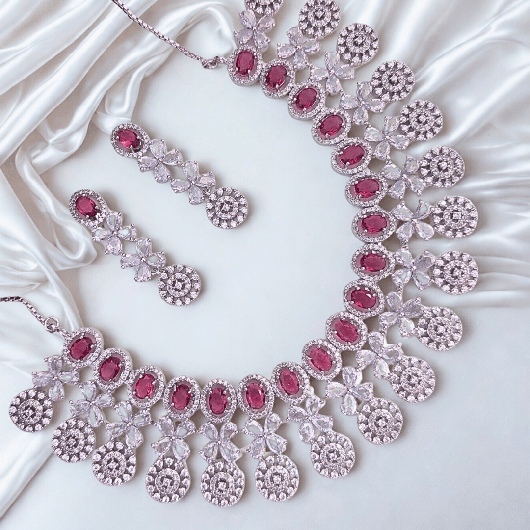 Heavy Work AD Choker Set Statement Necklace for Party & Wedding wear - Bellavera Jewels