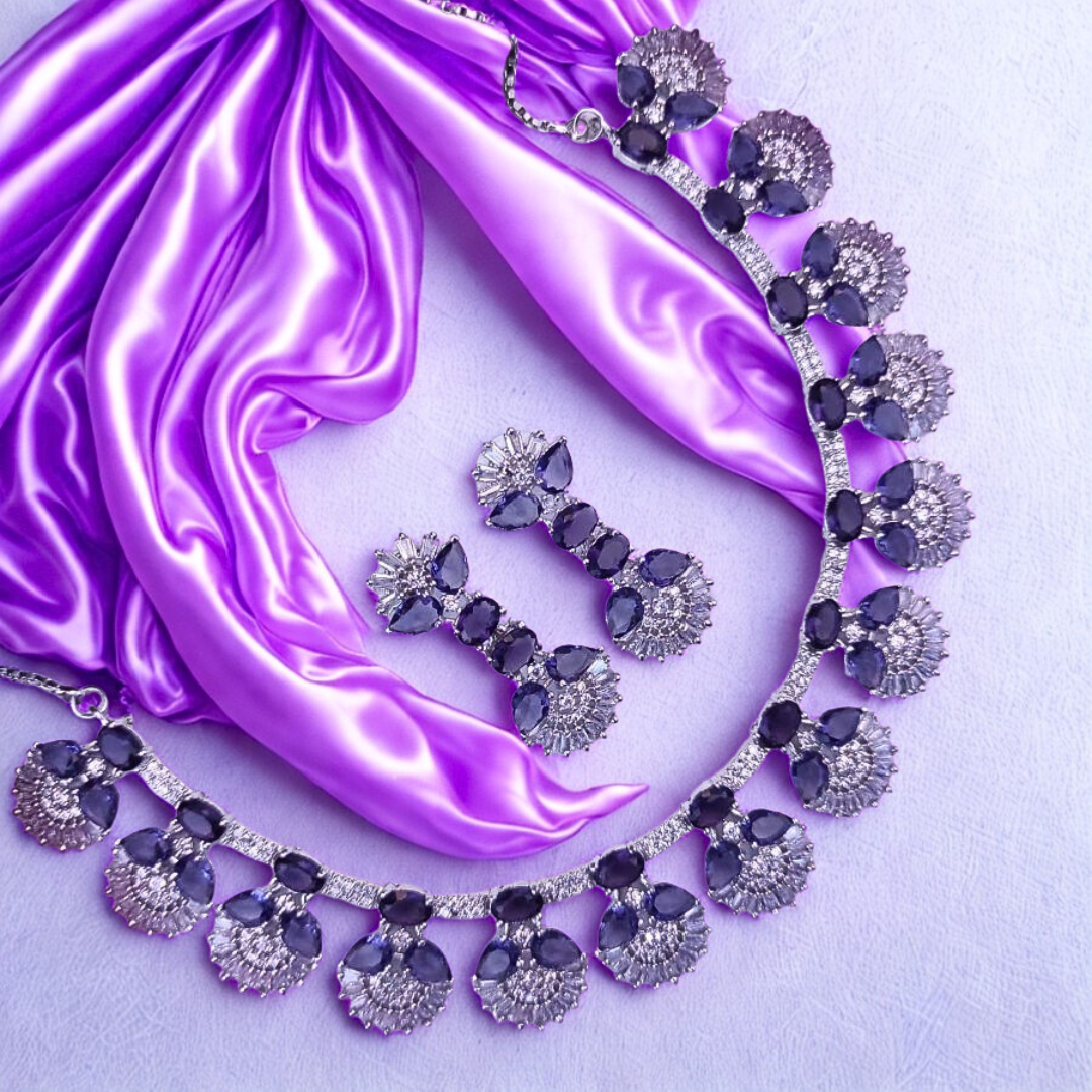 RadiantAmericanDiamondNecklaceSet-PURPLE-ADNeck8921