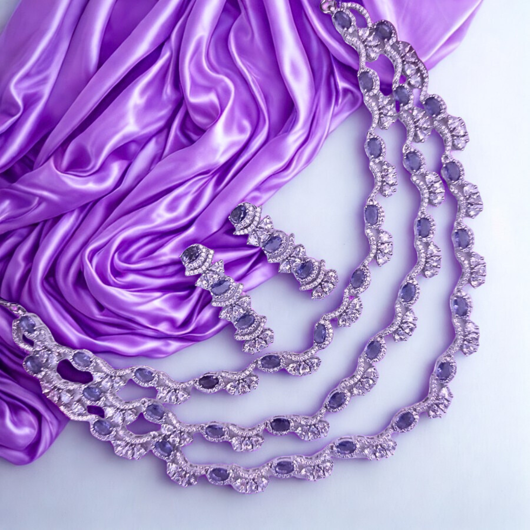 RoyalGraceAmericanDiamondNecklaceSet-PURPLE-ADNeck8928