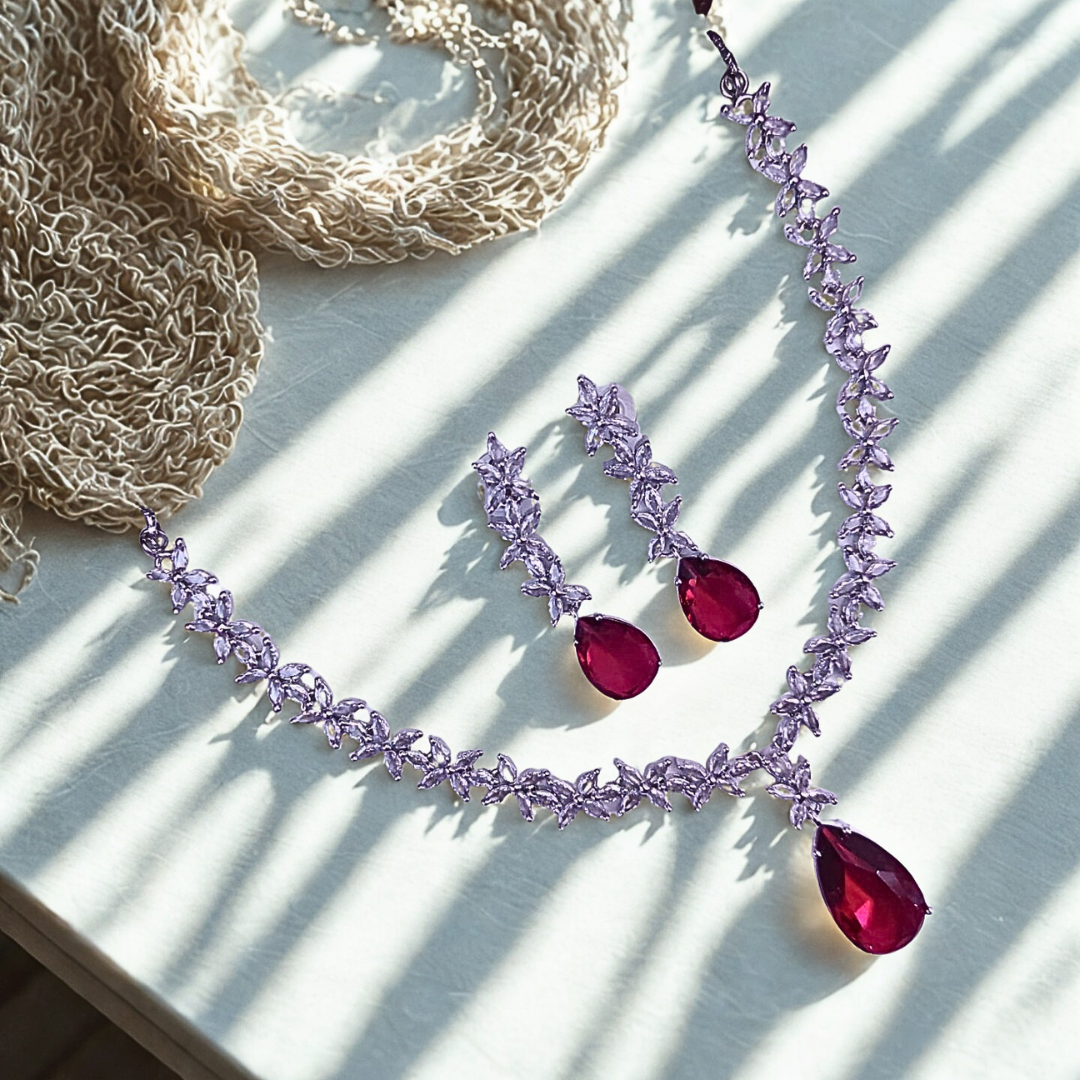 RoyalRadiance_TeardropPendantNecklaceSet-RED-ADNECK8774
