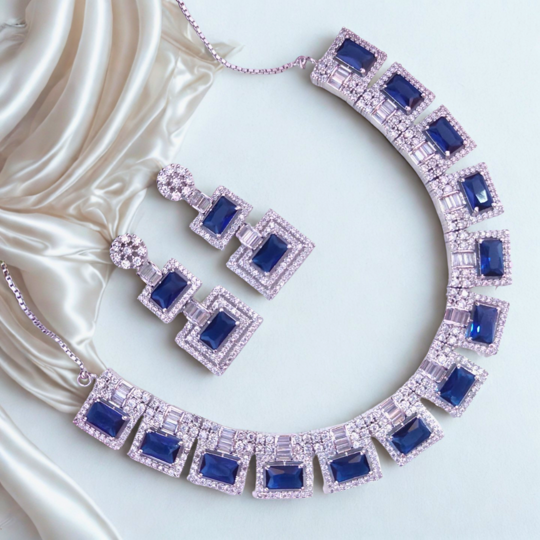RoyalSparkleADNecklaceSetwithEarrings_Wedding_PartyWear-BlueColour-ADNeck7951