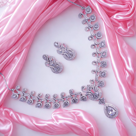 AmericanDiamondTeardropNecklaceSet-WHITE-ADNeck9611