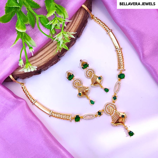 ElegantBellMotifNecklaceSet-GOLD-ADNeck8502