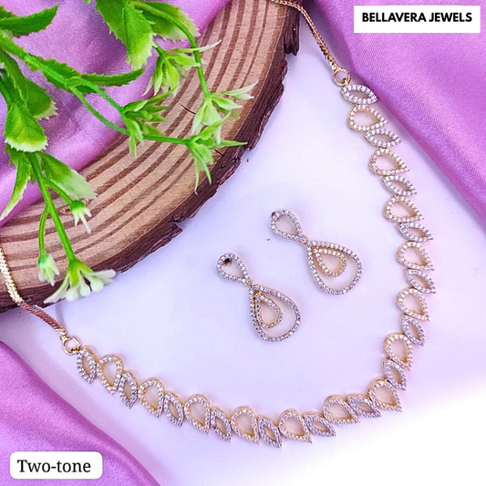 ElegantLoopDesignNecklaceSet-TWOTONE-ADNeck8602