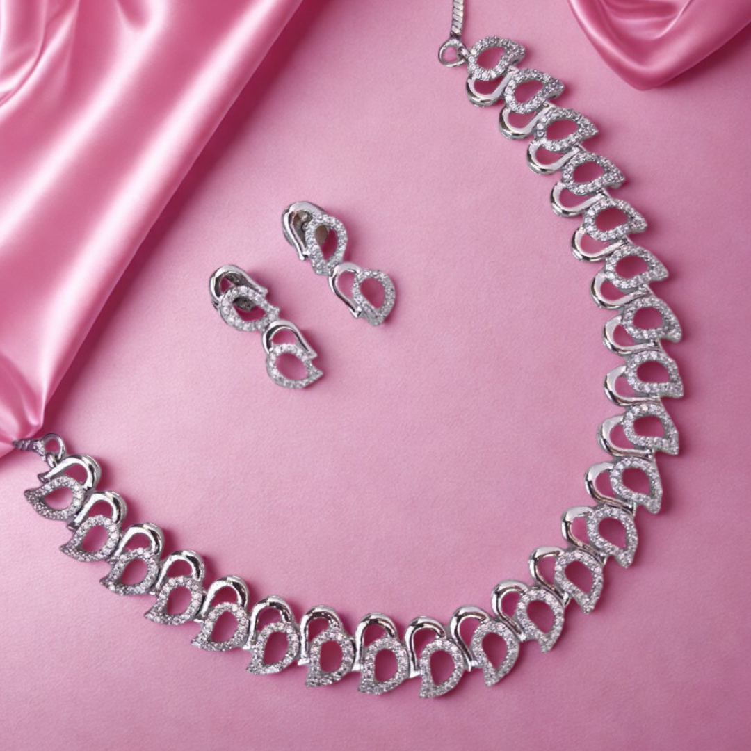 ElegantTear_DropCZAmericanDiamondNecklaceSet-WHITE-ADNeck9005