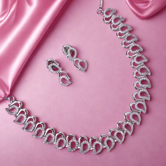 ElegantTear_DropCZAmericanDiamondNecklaceSet-WHITE-ADNeck9005