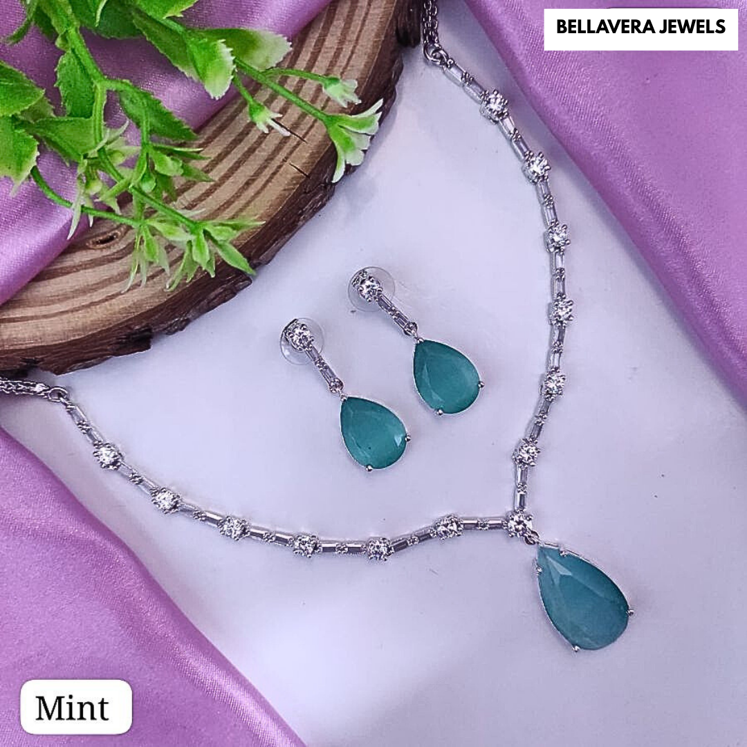 ElegantTeardropNecklace_EarringSet-MINT-ADNeck8769