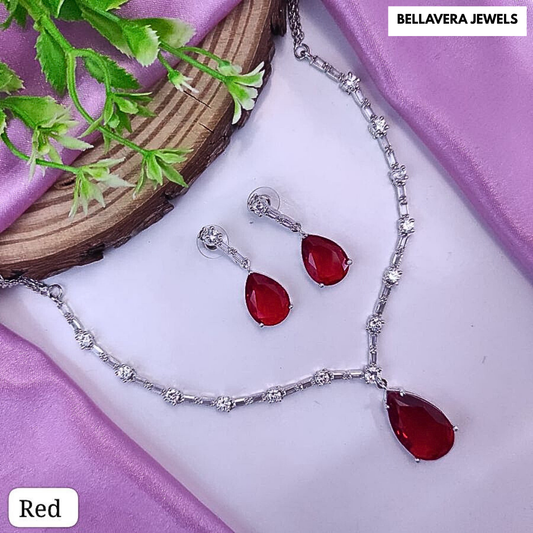 ElegantTeardropNecklace_EarringSet-RED-ADNeck8765