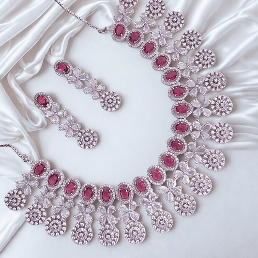 Heavy Work AD Choker Set Statement Necklace for Party & Wedding wear - Bellavera Jewels