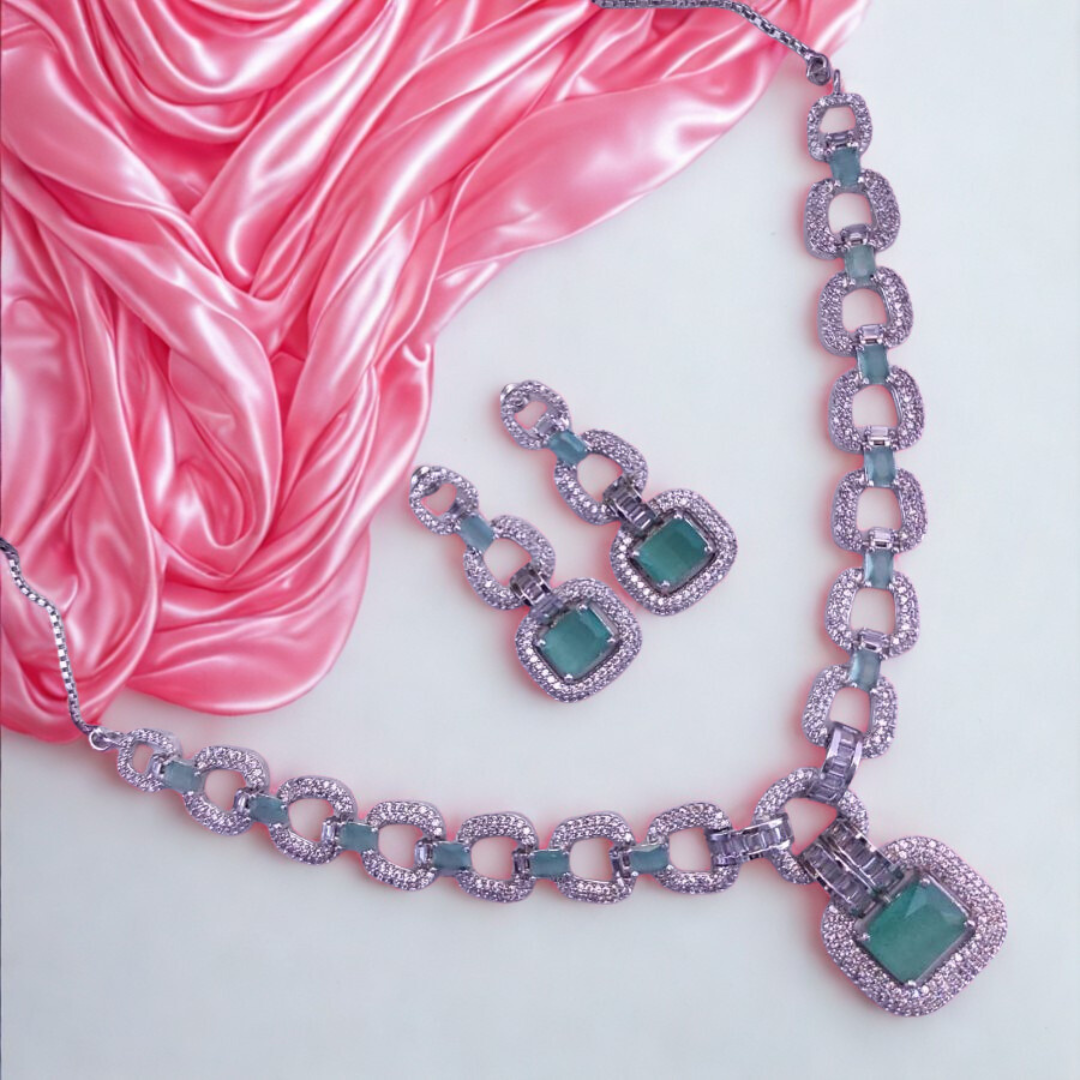 LuxuryAmericanDiamondNecklaceSet-MINT-ADNeck9595
