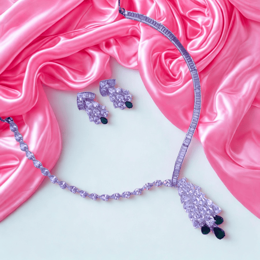 Modern American Diamond Necklace Set - Bellavera Jewels