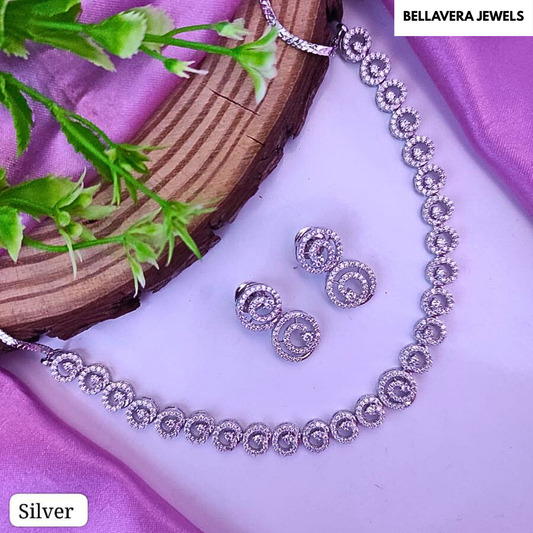 RadiantSwirlTwo-ToneADNecklaceSet-SILVER-ADNeck8596
